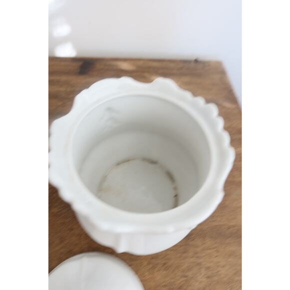 Set of 2 Vintage Japan Porcelain Lidded Canisters Sugar Dish Biscuit Jars - Picture 5 of 11